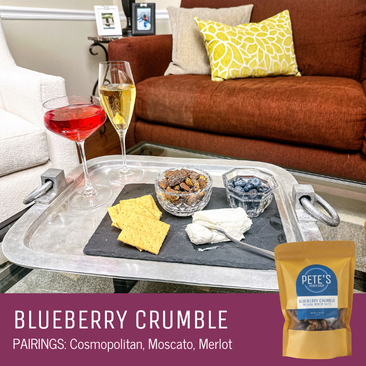 Blueberry Crumble Mixed Nuts - Food and Drink Cocktail Pairings - Pete's Snack Shop